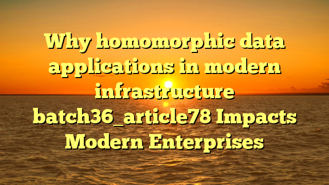 Why homomorphic data applications in modern infrastructure batch36_article78 Impacts Modern Enterprises